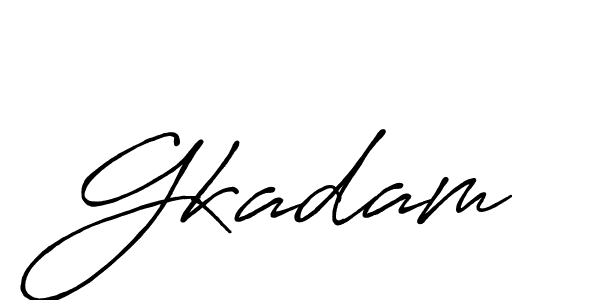 Make a beautiful signature design for name Gkadam. With this signature (Antro_Vectra_Bolder) style, you can create a handwritten signature for free. Gkadam signature style 7 images and pictures png