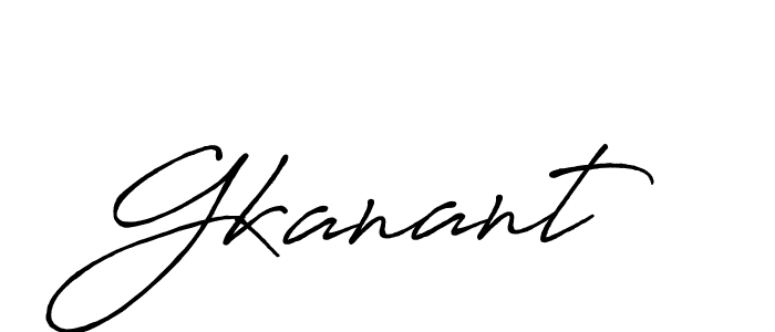 Create a beautiful signature design for name Gkanant. With this signature (Antro_Vectra_Bolder) fonts, you can make a handwritten signature for free. Gkanant signature style 7 images and pictures png