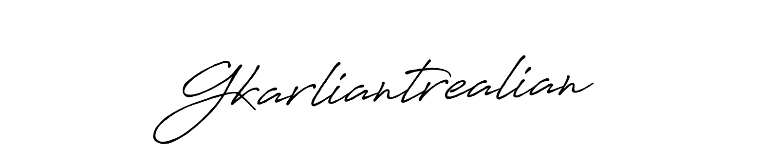 if you are searching for the best signature style for your name Gkarliantrealian. so please give up your signature search. here we have designed multiple signature styles  using Antro_Vectra_Bolder. Gkarliantrealian signature style 7 images and pictures png