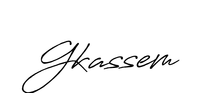 How to make Gkassem signature? Antro_Vectra_Bolder is a professional autograph style. Create handwritten signature for Gkassem name. Gkassem signature style 7 images and pictures png
