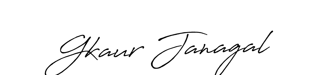 Create a beautiful signature design for name Gkaur Janagal. With this signature (Antro_Vectra_Bolder) fonts, you can make a handwritten signature for free. Gkaur Janagal signature style 7 images and pictures png