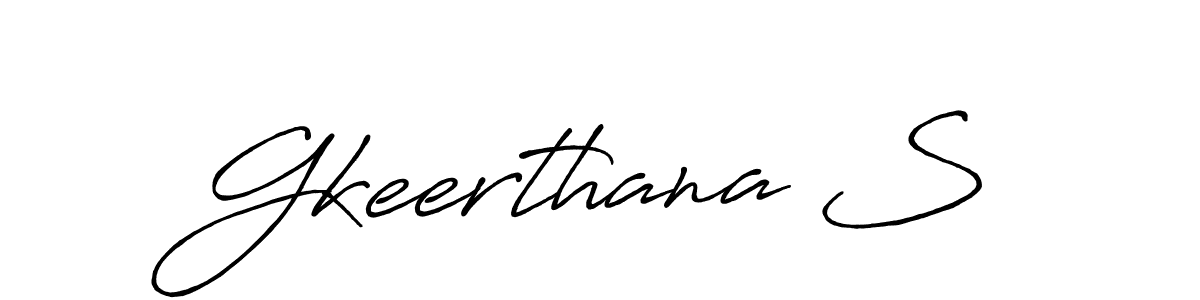 Gkeerthana S stylish signature style. Best Handwritten Sign (Antro_Vectra_Bolder) for my name. Handwritten Signature Collection Ideas for my name Gkeerthana S. Gkeerthana S signature style 7 images and pictures png