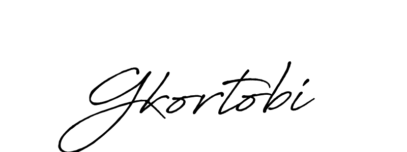 Make a beautiful signature design for name Gkortobi. With this signature (Antro_Vectra_Bolder) style, you can create a handwritten signature for free. Gkortobi signature style 7 images and pictures png