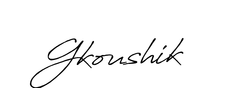 Design your own signature with our free online signature maker. With this signature software, you can create a handwritten (Antro_Vectra_Bolder) signature for name Gkoushik. Gkoushik signature style 7 images and pictures png