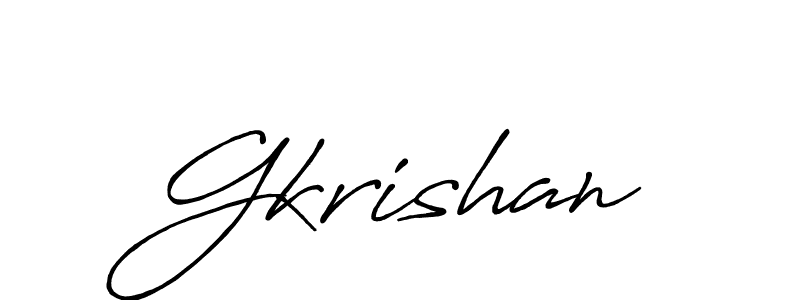Design your own signature with our free online signature maker. With this signature software, you can create a handwritten (Antro_Vectra_Bolder) signature for name Gkrishan. Gkrishan signature style 7 images and pictures png