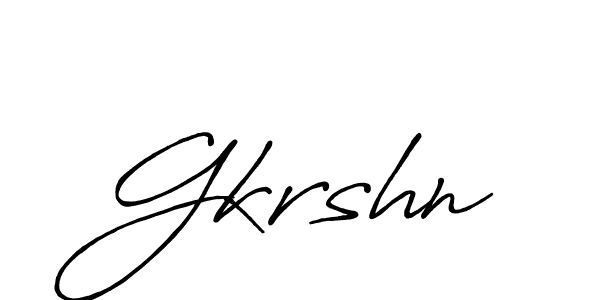Use a signature maker to create a handwritten signature online. With this signature software, you can design (Antro_Vectra_Bolder) your own signature for name Gkrshn. Gkrshn signature style 7 images and pictures png