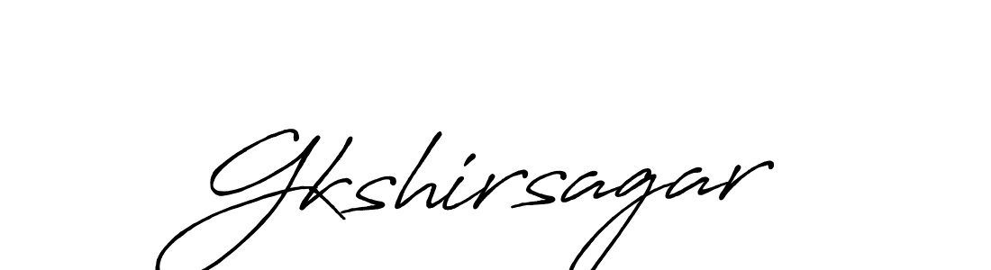 Design your own signature with our free online signature maker. With this signature software, you can create a handwritten (Antro_Vectra_Bolder) signature for name Gkshirsagar. Gkshirsagar signature style 7 images and pictures png