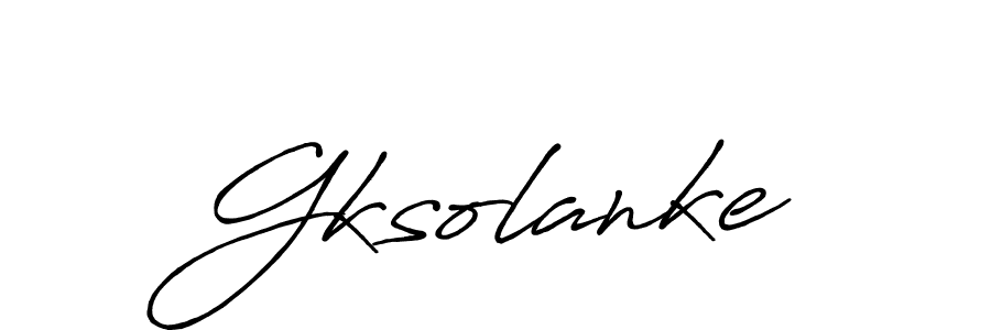 Gksolanke stylish signature style. Best Handwritten Sign (Antro_Vectra_Bolder) for my name. Handwritten Signature Collection Ideas for my name Gksolanke. Gksolanke signature style 7 images and pictures png