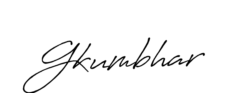 Make a beautiful signature design for name Gkumbhar. With this signature (Antro_Vectra_Bolder) style, you can create a handwritten signature for free. Gkumbhar signature style 7 images and pictures png