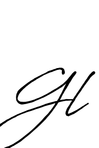 How to make Gl name signature. Use Antro_Vectra_Bolder style for creating short signs online. This is the latest handwritten sign. Gl signature style 7 images and pictures png