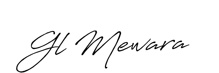 Create a beautiful signature design for name Gl Mewara. With this signature (Antro_Vectra_Bolder) fonts, you can make a handwritten signature for free. Gl Mewara signature style 7 images and pictures png