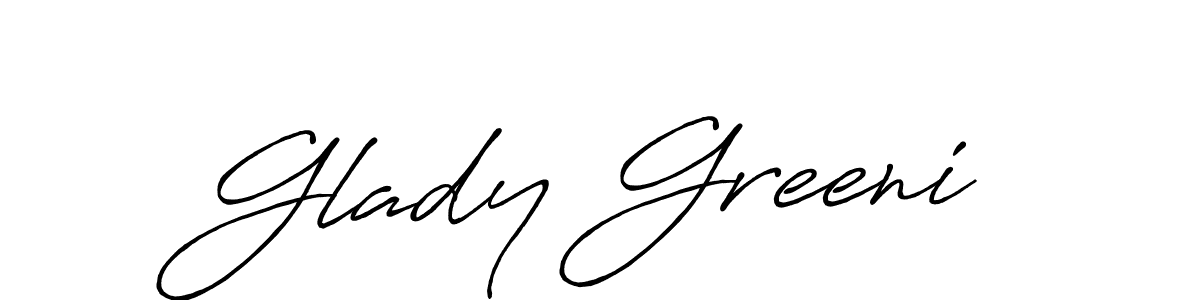 The best way (Antro_Vectra_Bolder) to make a short signature is to pick only two or three words in your name. The name Glady Greeni include a total of six letters. For converting this name. Glady Greeni signature style 7 images and pictures png