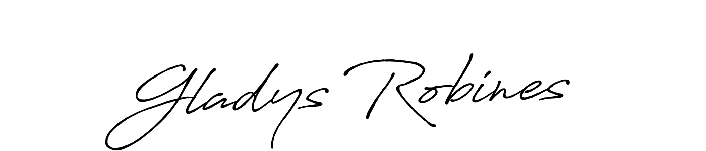 Antro_Vectra_Bolder is a professional signature style that is perfect for those who want to add a touch of class to their signature. It is also a great choice for those who want to make their signature more unique. Get Gladys Robines name to fancy signature for free. Gladys Robines signature style 7 images and pictures png