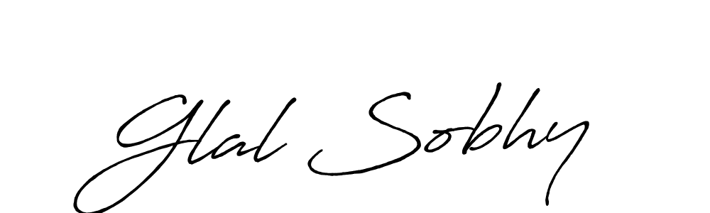Similarly Antro_Vectra_Bolder is the best handwritten signature design. Signature creator online .You can use it as an online autograph creator for name Glal Sobhy. Glal Sobhy signature style 7 images and pictures png