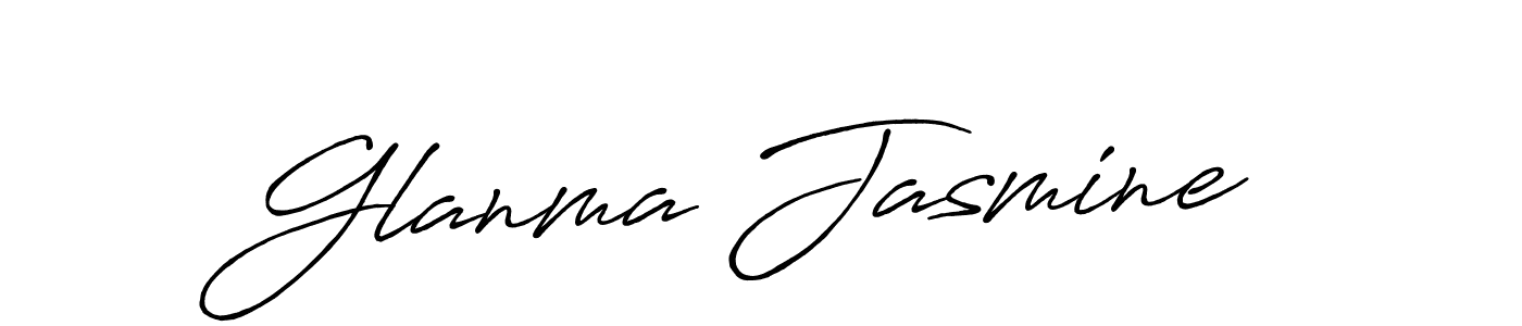 Create a beautiful signature design for name Glanma Jasmine. With this signature (Antro_Vectra_Bolder) fonts, you can make a handwritten signature for free. Glanma Jasmine signature style 7 images and pictures png