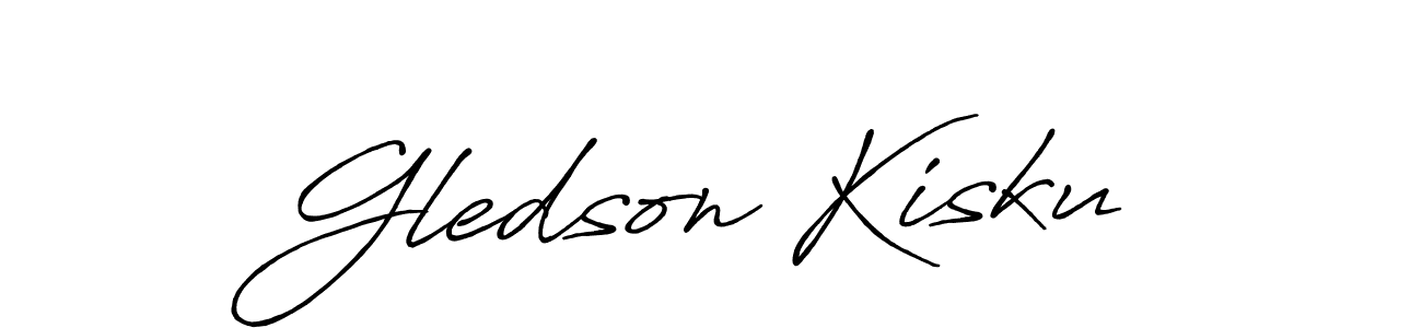 Design your own signature with our free online signature maker. With this signature software, you can create a handwritten (Antro_Vectra_Bolder) signature for name Gledson Kisku. Gledson Kisku signature style 7 images and pictures png