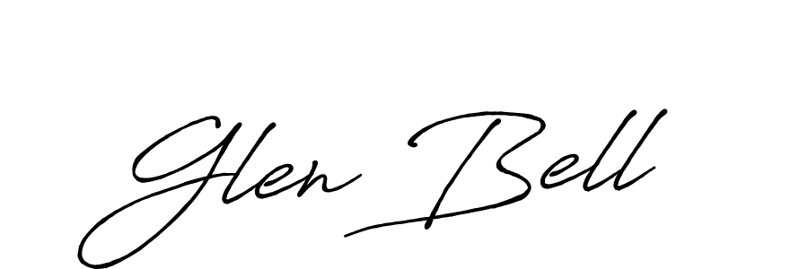 How to make Glen Bell name signature. Use Antro_Vectra_Bolder style for creating short signs online. This is the latest handwritten sign. Glen Bell signature style 7 images and pictures png