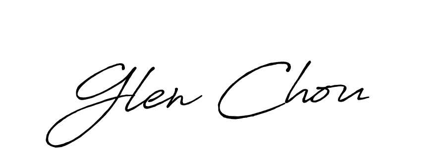 Make a beautiful signature design for name Glen Chou. With this signature (Antro_Vectra_Bolder) style, you can create a handwritten signature for free. Glen Chou signature style 7 images and pictures png