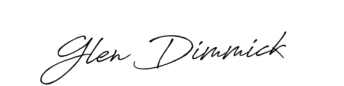 Make a beautiful signature design for name Glen Dimmick. With this signature (Antro_Vectra_Bolder) style, you can create a handwritten signature for free. Glen Dimmick signature style 7 images and pictures png