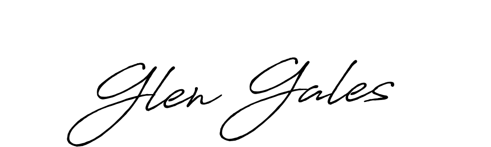 Make a beautiful signature design for name Glen Gales. With this signature (Antro_Vectra_Bolder) style, you can create a handwritten signature for free. Glen Gales signature style 7 images and pictures png
