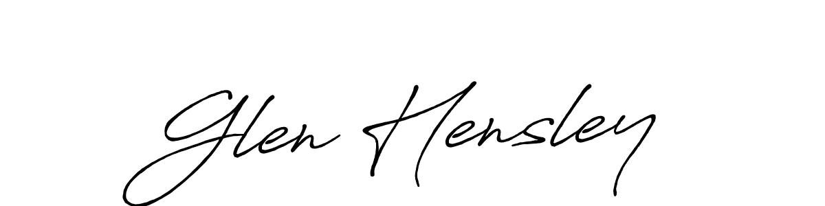 Create a beautiful signature design for name Glen Hensley. With this signature (Antro_Vectra_Bolder) fonts, you can make a handwritten signature for free. Glen Hensley signature style 7 images and pictures png