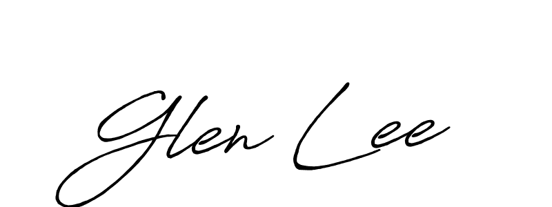 Glen Lee stylish signature style. Best Handwritten Sign (Antro_Vectra_Bolder) for my name. Handwritten Signature Collection Ideas for my name Glen Lee. Glen Lee signature style 7 images and pictures png