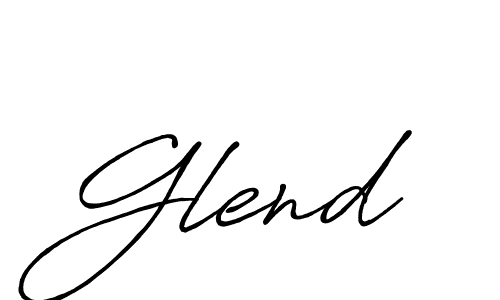 Glend stylish signature style. Best Handwritten Sign (Antro_Vectra_Bolder) for my name. Handwritten Signature Collection Ideas for my name Glend. Glend signature style 7 images and pictures png