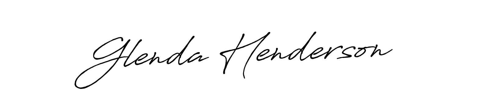 Create a beautiful signature design for name Glenda Henderson. With this signature (Antro_Vectra_Bolder) fonts, you can make a handwritten signature for free. Glenda Henderson signature style 7 images and pictures png