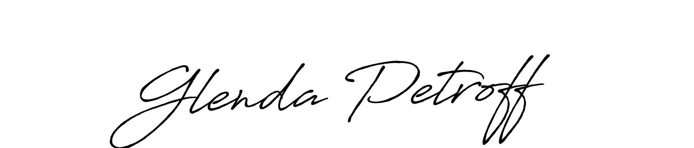 It looks lik you need a new signature style for name Glenda Petroff. Design unique handwritten (Antro_Vectra_Bolder) signature with our free signature maker in just a few clicks. Glenda Petroff signature style 7 images and pictures png