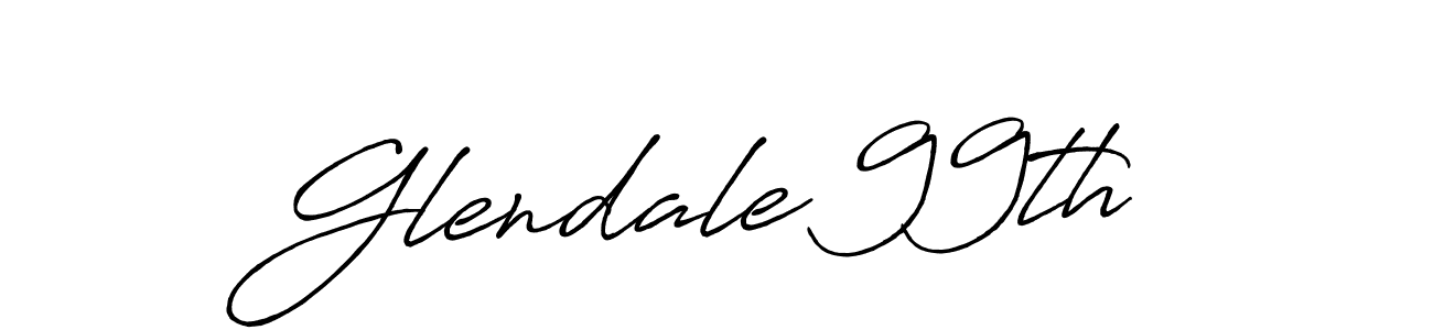 How to make Glendale 99th name signature. Use Antro_Vectra_Bolder style for creating short signs online. This is the latest handwritten sign. Glendale 99th signature style 7 images and pictures png