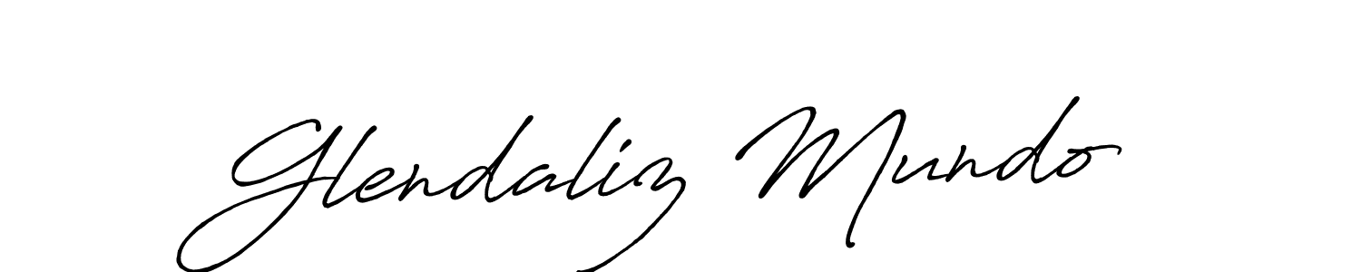 Use a signature maker to create a handwritten signature online. With this signature software, you can design (Antro_Vectra_Bolder) your own signature for name Glendaliz Mundo. Glendaliz Mundo signature style 7 images and pictures png