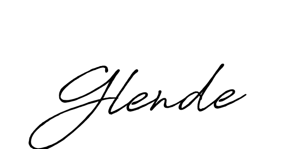 Use a signature maker to create a handwritten signature online. With this signature software, you can design (Antro_Vectra_Bolder) your own signature for name Glende. Glende signature style 7 images and pictures png