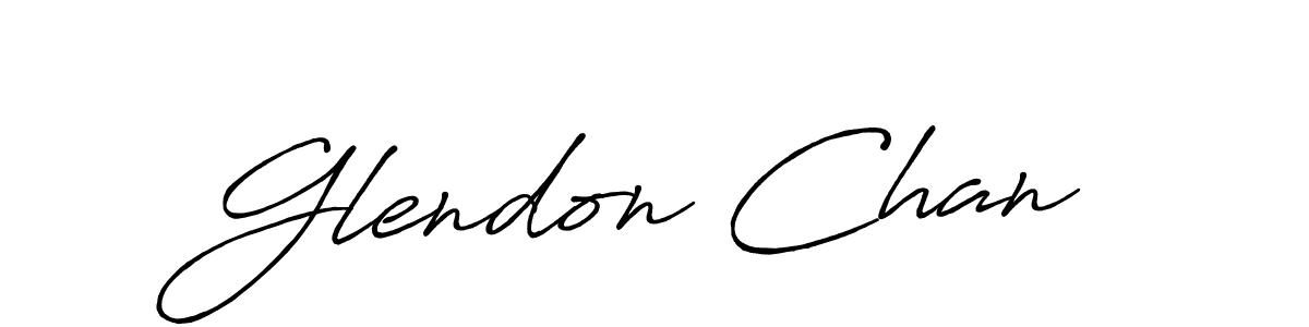 Create a beautiful signature design for name Glendon Chan. With this signature (Antro_Vectra_Bolder) fonts, you can make a handwritten signature for free. Glendon Chan signature style 7 images and pictures png