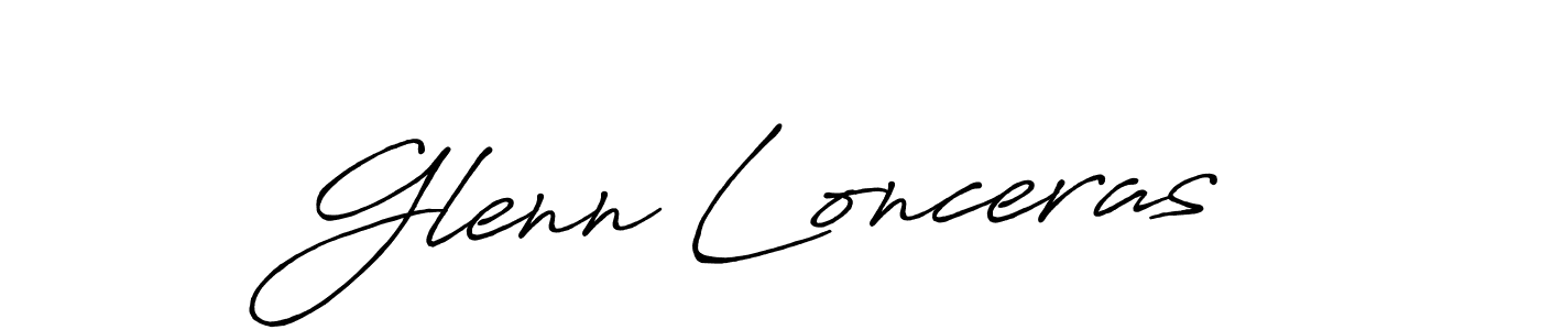 How to make Glenn Lonceras name signature. Use Antro_Vectra_Bolder style for creating short signs online. This is the latest handwritten sign. Glenn Lonceras signature style 7 images and pictures png