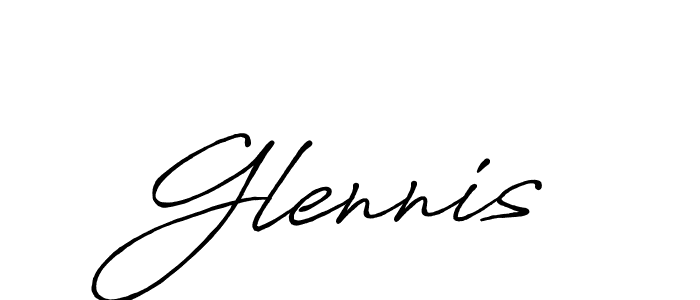 You should practise on your own different ways (Antro_Vectra_Bolder) to write your name (Glennis) in signature. don't let someone else do it for you. Glennis signature style 7 images and pictures png