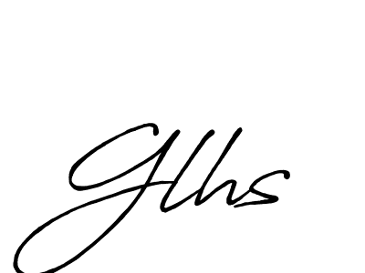 Glhs stylish signature style. Best Handwritten Sign (Antro_Vectra_Bolder) for my name. Handwritten Signature Collection Ideas for my name Glhs. Glhs signature style 7 images and pictures png