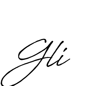 Also we have Gli name is the best signature style. Create professional handwritten signature collection using Antro_Vectra_Bolder autograph style. Gli signature style 7 images and pictures png