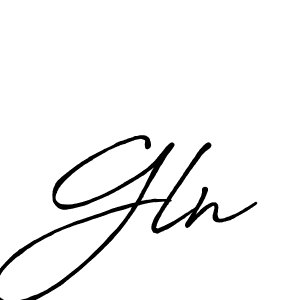 Make a beautiful signature design for name Gln. With this signature (Antro_Vectra_Bolder) style, you can create a handwritten signature for free. Gln signature style 7 images and pictures png