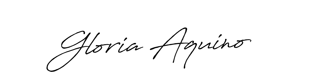 Design your own signature with our free online signature maker. With this signature software, you can create a handwritten (Antro_Vectra_Bolder) signature for name Gloria Aquino. Gloria Aquino signature style 7 images and pictures png