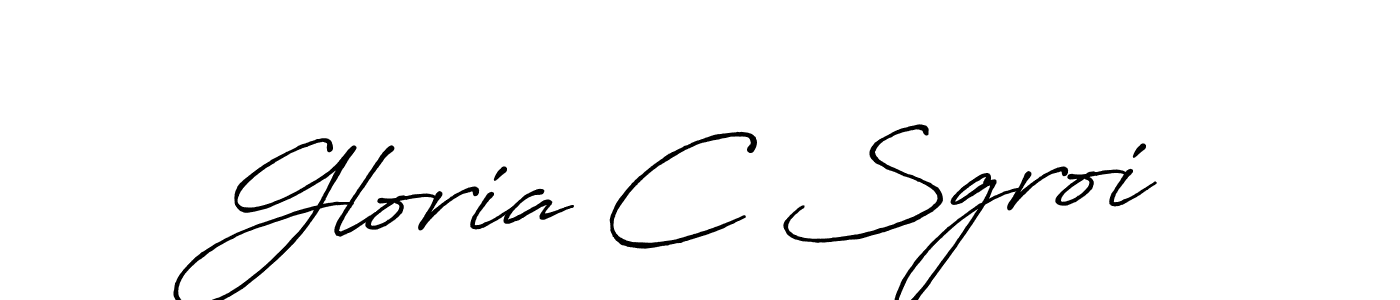 You should practise on your own different ways (Antro_Vectra_Bolder) to write your name (Gloria C Sgroi) in signature. don't let someone else do it for you. Gloria C Sgroi signature style 7 images and pictures png