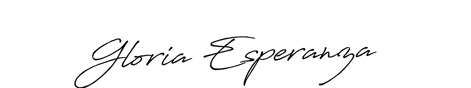 Use a signature maker to create a handwritten signature online. With this signature software, you can design (Antro_Vectra_Bolder) your own signature for name Gloria Esperanza. Gloria Esperanza signature style 7 images and pictures png