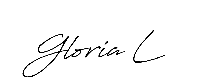 Also You can easily find your signature by using the search form. We will create Gloria L name handwritten signature images for you free of cost using Antro_Vectra_Bolder sign style. Gloria L signature style 7 images and pictures png