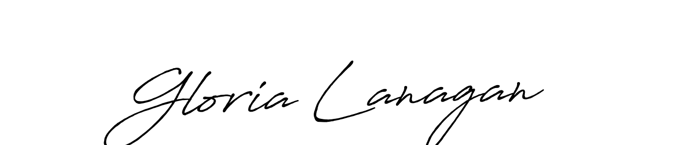 Design your own signature with our free online signature maker. With this signature software, you can create a handwritten (Antro_Vectra_Bolder) signature for name Gloria Lanagan. Gloria Lanagan signature style 7 images and pictures png