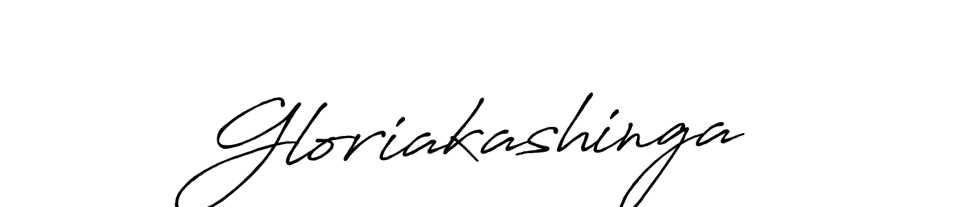 Make a beautiful signature design for name Gloriakashinga. With this signature (Antro_Vectra_Bolder) style, you can create a handwritten signature for free. Gloriakashinga signature style 7 images and pictures png