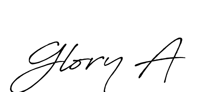 Also we have Glory A name is the best signature style. Create professional handwritten signature collection using Antro_Vectra_Bolder autograph style. Glory A signature style 7 images and pictures png