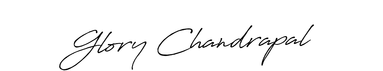 Also we have Glory Chandrapal name is the best signature style. Create professional handwritten signature collection using Antro_Vectra_Bolder autograph style. Glory Chandrapal signature style 7 images and pictures png