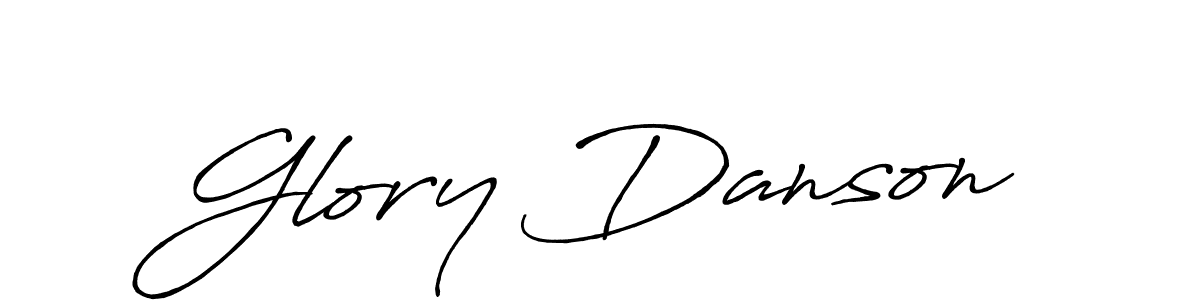 Make a beautiful signature design for name Glory Danson. With this signature (Antro_Vectra_Bolder) style, you can create a handwritten signature for free. Glory Danson signature style 7 images and pictures png