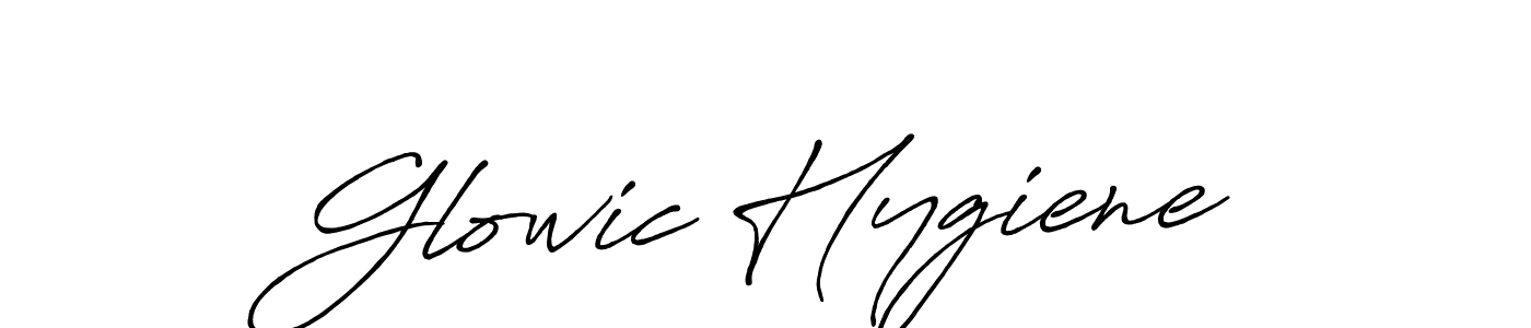 Design your own signature with our free online signature maker. With this signature software, you can create a handwritten (Antro_Vectra_Bolder) signature for name Glowic Hygiene. Glowic Hygiene signature style 7 images and pictures png