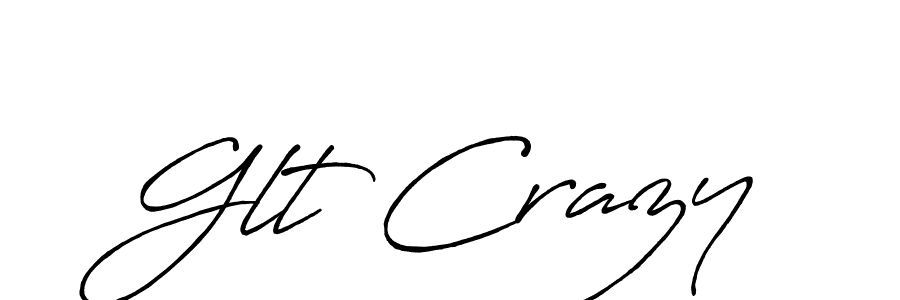 Glt Crazy stylish signature style. Best Handwritten Sign (Antro_Vectra_Bolder) for my name. Handwritten Signature Collection Ideas for my name Glt Crazy. Glt Crazy signature style 7 images and pictures png