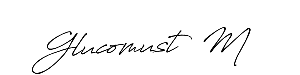You can use this online signature creator to create a handwritten signature for the name Glucomust  M. This is the best online autograph maker. Glucomust  M signature style 7 images and pictures png